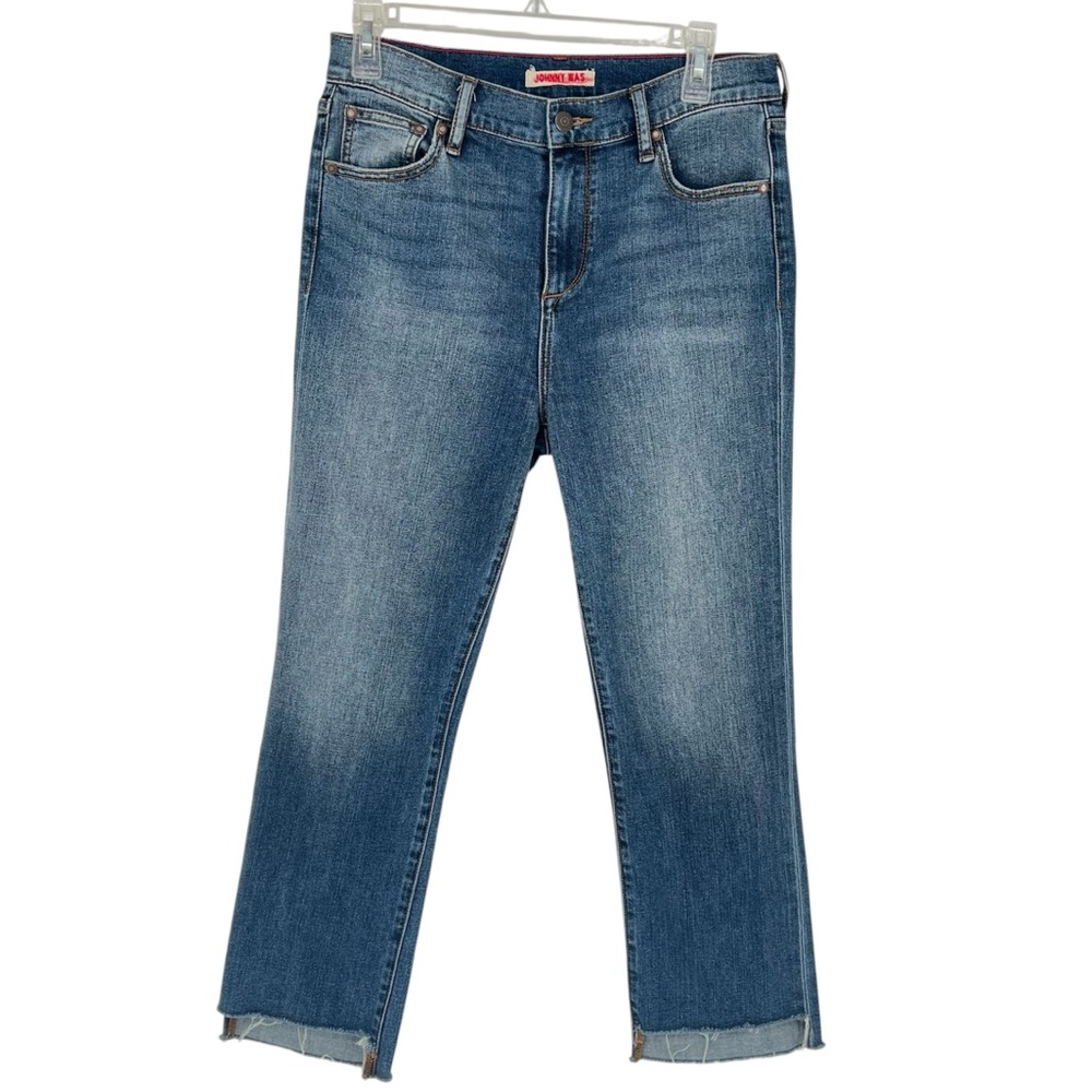 Johnny Was Raw Hem Straight Leg Jeans 28